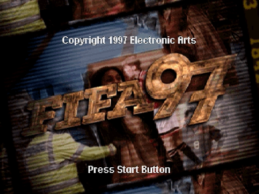 FIFA Soccer 97 title screen for Sega Saturn